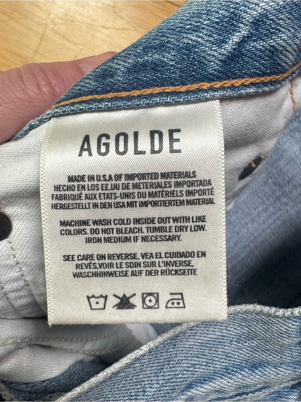 AGOLDE criss cross upsized jean in suburbia size 25 - Picture 8 of 9